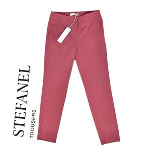 Stefanel Trousers, Italy, Designer, NWT, Pink Mauve, Size 4, Retails $110